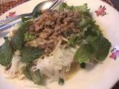 Thai Rice Noodles With Pork Curry Sauce